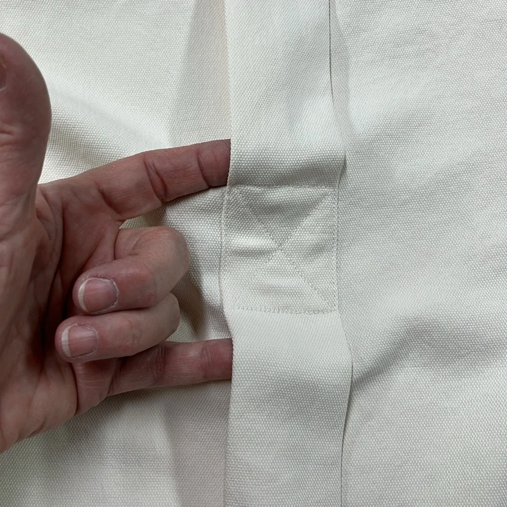 REISS Fleur Twin Pocket V-Neck Back Detail Lagenlook Minimalist Cream Blouse 0 - Picture 12 of 16